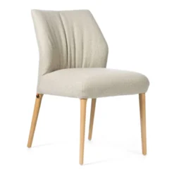 Mobitec Enora ® Chaise cocooning en tissu et pieds en bois> Chaise De Salle à Manger|Chaise Salon