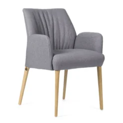 Mobitec Enora® Fauteuil cocooning en tissu et pieds en bois> Chaise De Salle à Manger|Chaise Salon