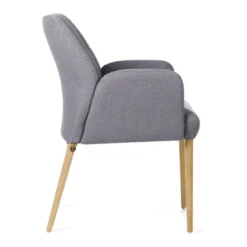 Mobitec Enora® Fauteuil cocooning en tissu et pieds en bois><noscript><img width=