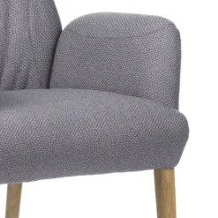 Mobitec Enora® Fauteuil cocooning en tissu et pieds en bois><noscript><img width=
