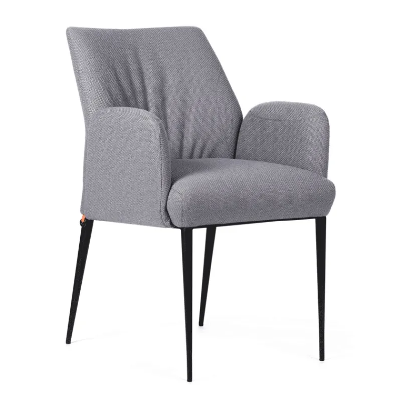 Mobitec Enora ® Fauteuil cocooning en tissu et pieds en métal> Chaise De Salle à Manger|Fauteuil De Salon