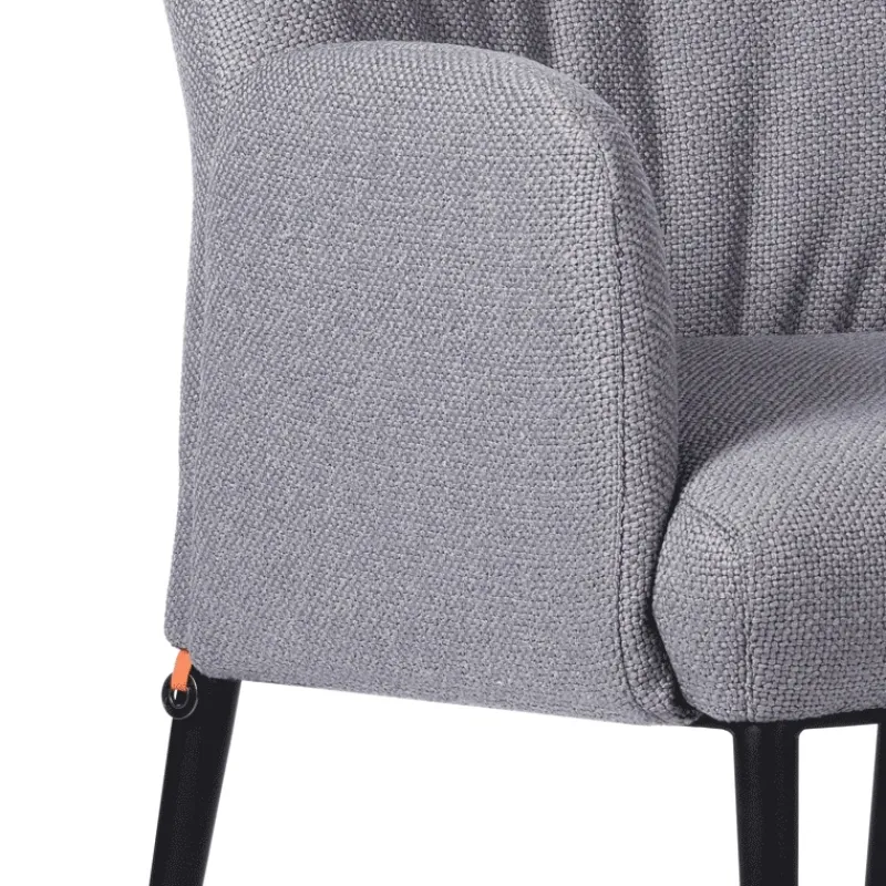 Mobitec Enora ® Fauteuil cocooning en tissu et pieds en métal> Chaise De Salle à Manger|Fauteuil De Salon