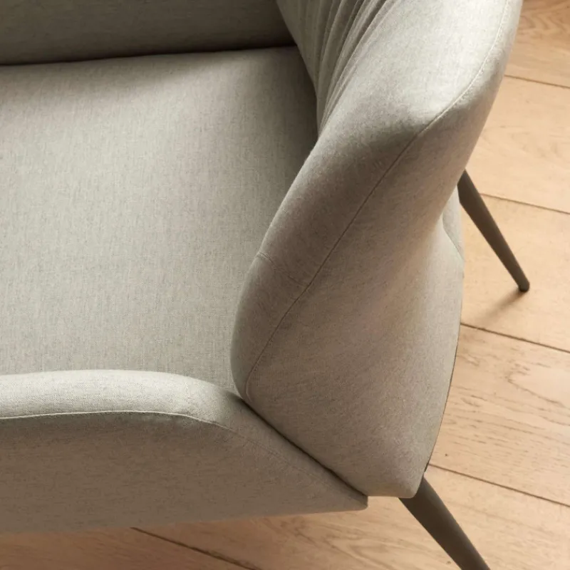 Mobitec Enora ® Fauteuil cocooning en tissu et pieds en métal> Chaise De Salle à Manger|Fauteuil De Salon