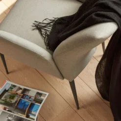 Mobitec Enora ® Fauteuil cocooning en tissu et pieds en métal><noscript><img width=
