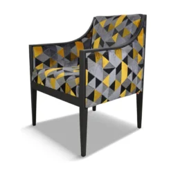 Paget Ethan Fauteuil Art déco en bois et en tissu fabriqué en France> Fauteuil De Salon