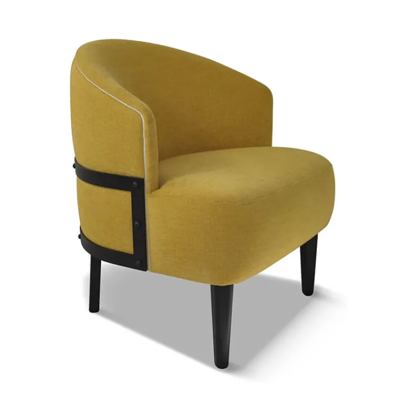 Paget Factory Fauteuil vintage en tissu fabriqué en France> Fauteuil De Salon