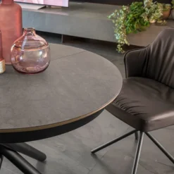 Altacom Fahrenheit Table design italienne ronde extensible en céramique><noscript><img width=