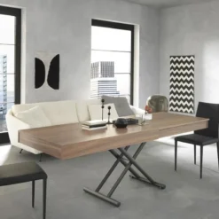 Altacom Febo AT046 Table italienne relevable en bois avec allonges> Table Pour Petit Espace|Table De Salon