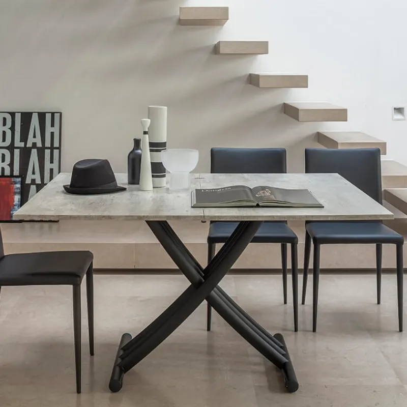 Altacom Fenice AT050 Table italienne relevable et rabattable en mélaminé> Table De Salon|Table Pour Petit Espace