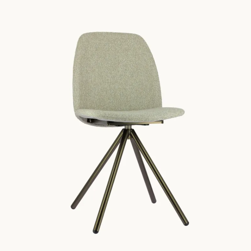 Perfecta Figaro 2 Chaise moderne pivotante en tissu et pieds métal> Chaise De Salle à Manger|Chaise De Bureau