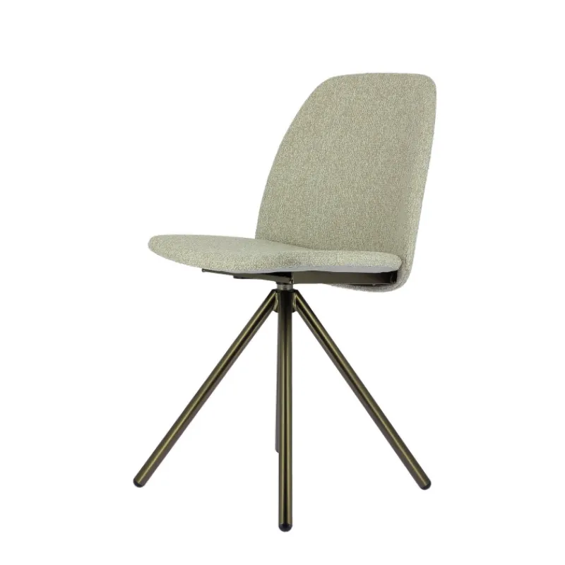 Perfecta Figaro 2 Chaise moderne pivotante en tissu et pieds métal> Chaise De Salle à Manger|Chaise De Bureau