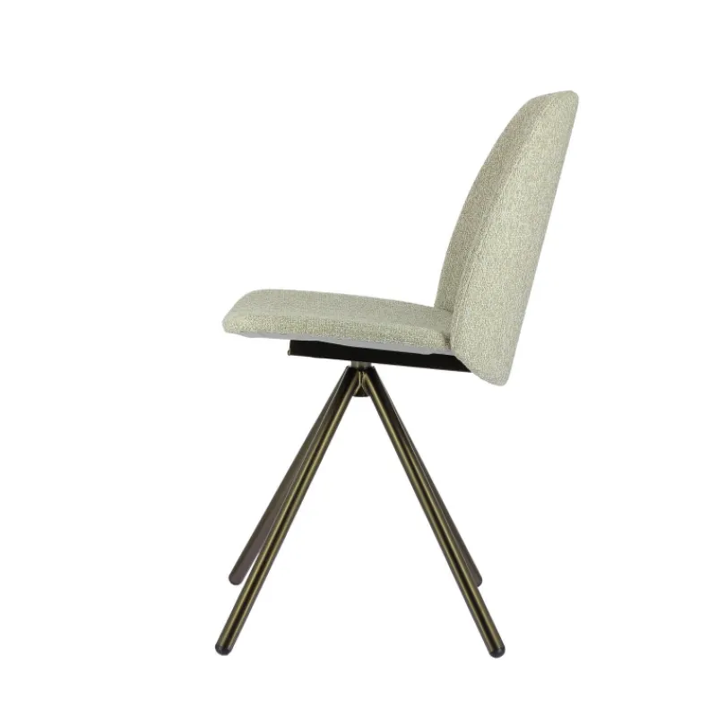 Perfecta Figaro 2 Chaise moderne pivotante en tissu et pieds métal> Chaise De Salle à Manger|Chaise De Bureau