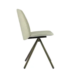 Perfecta Figaro 2 Chaise moderne pivotante en tissu et pieds métal><noscript><img width=
