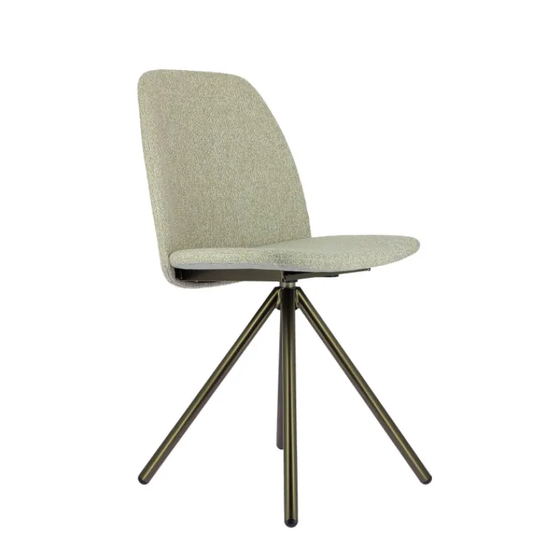 Perfecta Figaro 2 Chaise moderne pivotante en tissu et pieds métal> Chaise De Salle à Manger|Chaise De Bureau