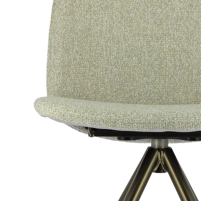 Perfecta Figaro 2 Chaise moderne pivotante en tissu et pieds métal> Chaise De Salle à Manger|Chaise De Bureau