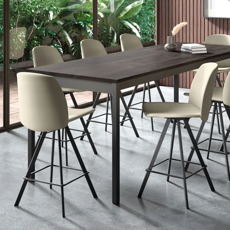 Perfecta Figaro Tabouret snack pivotant en tissu de fabrication belge> Tabouret Snack (assise +/- 65 Cm)|Tabouret De Bar (assise +/- 80 Cm)