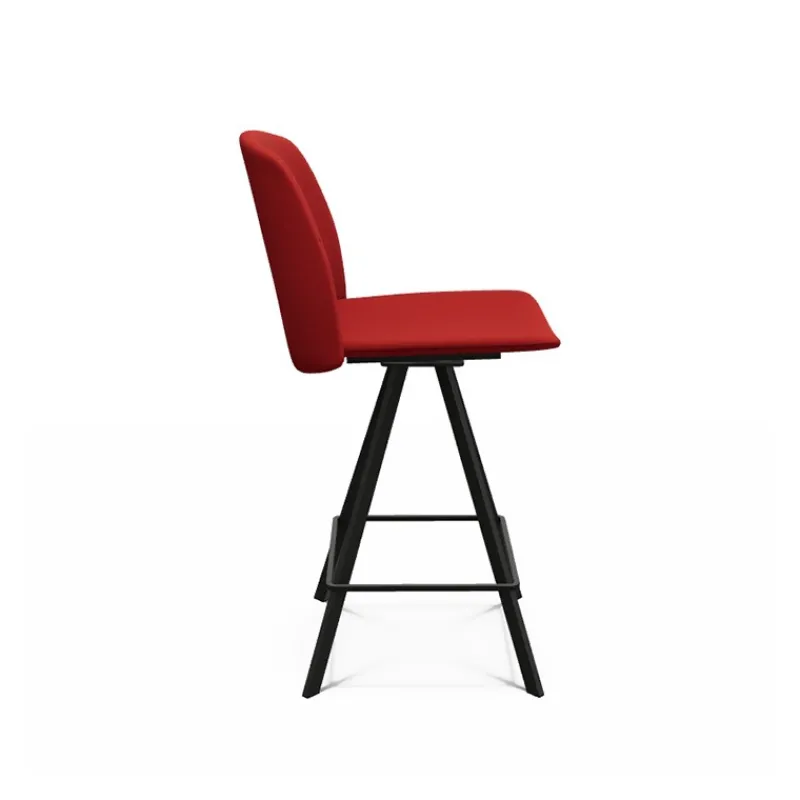 Perfecta Figaro Tabouret snack pivotant en tissu de fabrication belge> Tabouret Snack (assise +/- 65 Cm)|Tabouret De Bar (assise +/- 80 Cm)