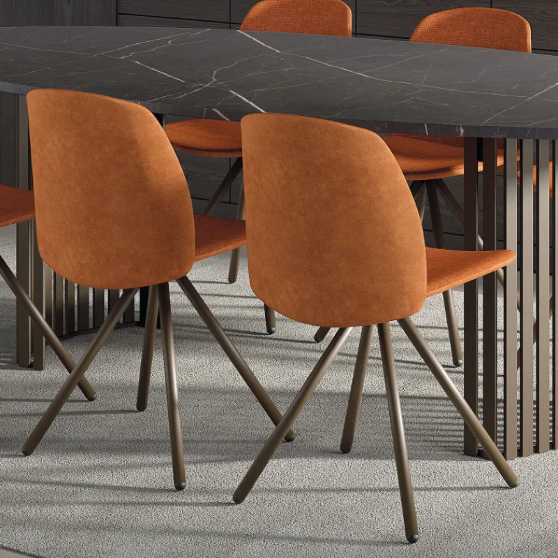 Perfecta Fiona 2 Chaise moderne en tissu et pieds métal> Chaise De Salle à Manger