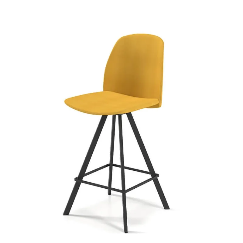 Perfecta Fiona Tabouret snack moderne en tissu fabriqué en Belgique> Tabouret Snack (assise +/- 65 Cm)|Tabouret De Bar (assise +/- 80 Cm)