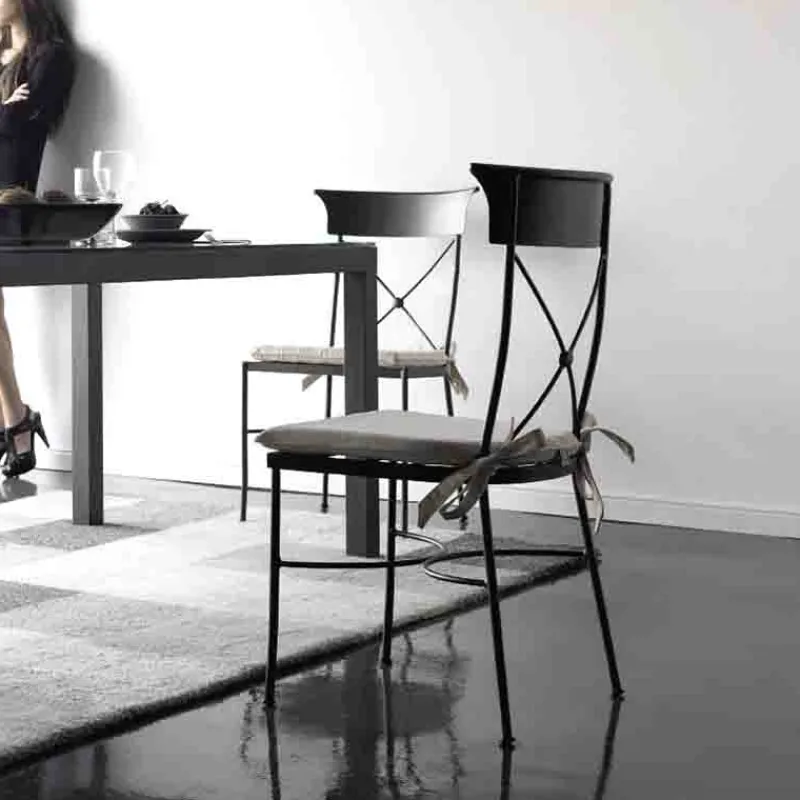 Jayso Florencia Chaise d'intérieur style provençal en métal> Chaise De Cuisine|Chaise De Salle à Manger