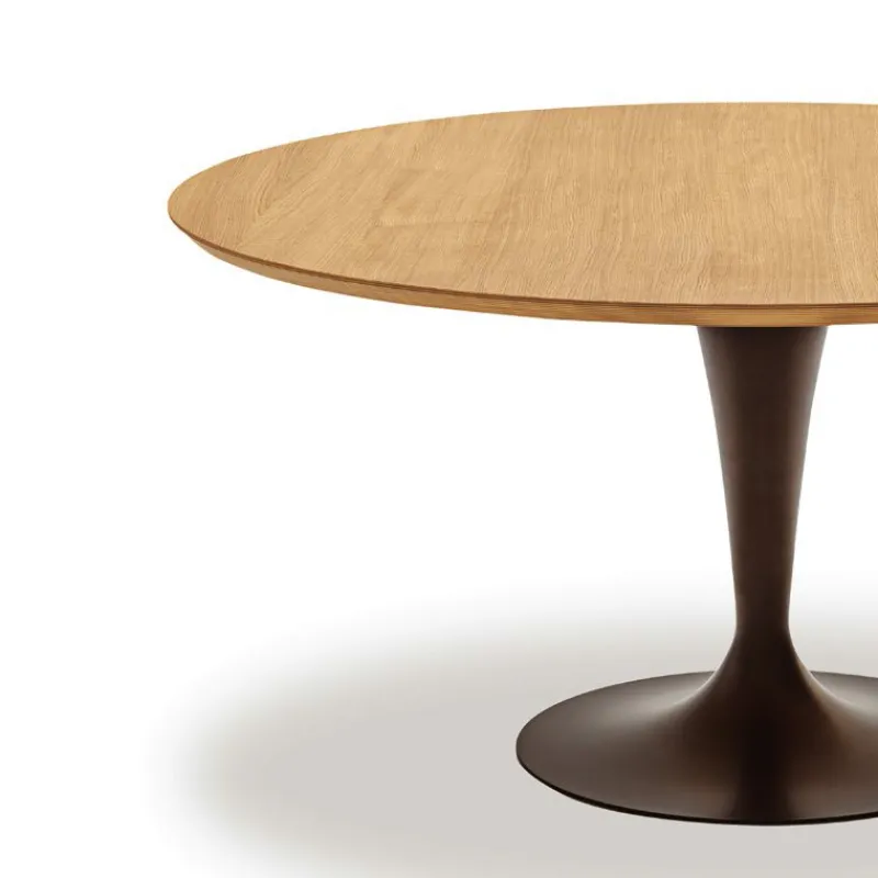 Sovet Italia Flûte Sovet® Table ronde design plateau bois> Table De Salle à Manger