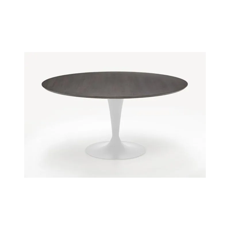 Sovet Italia Flûte Sovet® Table ronde design plateau bois> Table De Salle à Manger