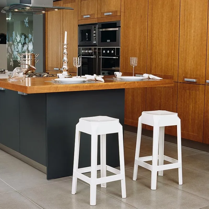 Fox Tabouret snack moderne en plexi hauteur 65 cm> Tabouret Snack (assise +/- 65 Cm)|Tabouret De Bar (assise +/- 80 Cm)