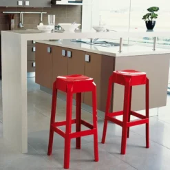 Fox Tabouret snack moderne en plexi hauteur 65 cm> Tabouret Snack (assise +/- 65 Cm)|Tabouret De Bar (assise +/- 80 Cm)