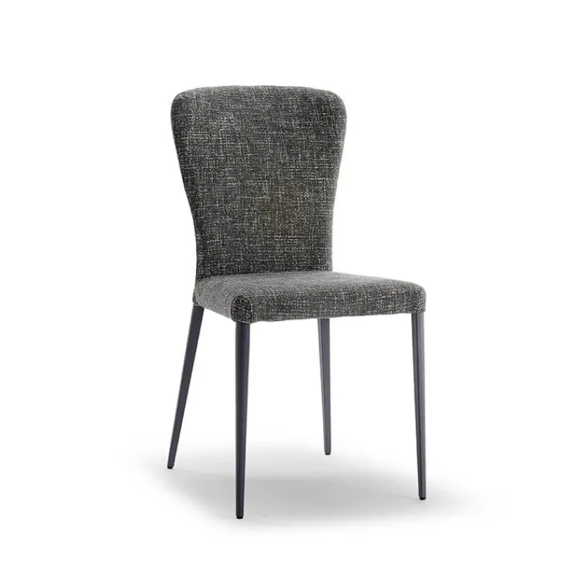 Europea Francine Chaise moderne en tissu avec pieds en métal> Chaise De Salle à Manger|Chaise Salon