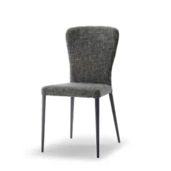 Europea Francine Chaise moderne en tissu avec pieds en métal> Chaise De Salle à Manger|Chaise Salon