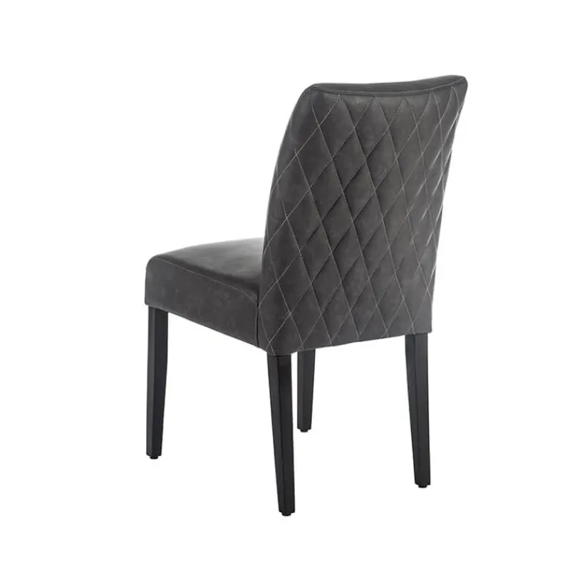 Sessio Fritz diamant Chaise avec dos matelassé en synthétique et pieds en bois> Chaise De Cuisine|Chaise De Salle à Manger