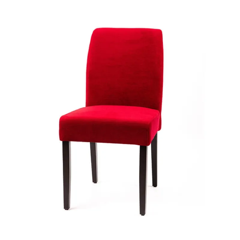 Sessio Fritz line Chaise contemporaine avec dos matelassé en tissu et pieds en bois> Chaise De Salle à Manger|Chaise Salon