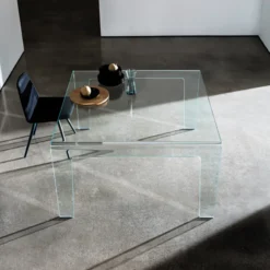 Sovet Italia Frog Sovet® Table design rectangulaire ou carrée en verre> Table De Salle à Manger