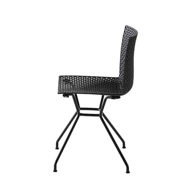 Fuller TC Chaise design italien microperforée avec pieds en métal> Chaise Pour Chambre|Chaise De Cuisine
