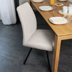 Gabin Chaise confortable en tissu avec dossier inclinable et pieds en métal> Chaise De Salle à Manger|Chaise De Bureau