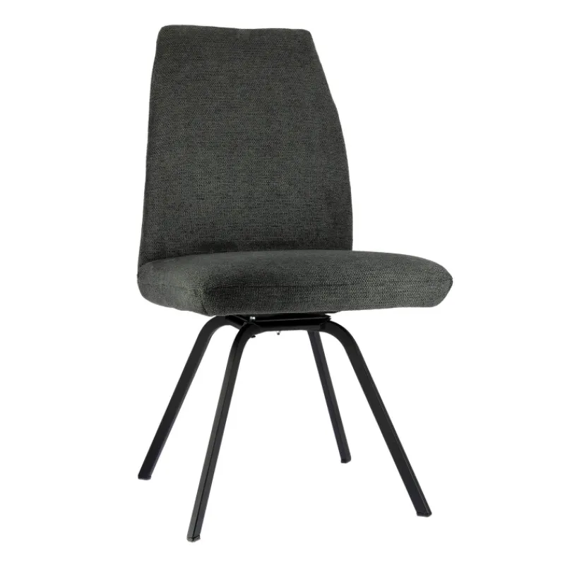 Gabin Chaise confortable en tissu avec dossier inclinable et pieds en métal> Chaise De Salle à Manger|Chaise De Bureau