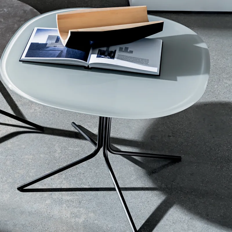 Sovet Italia Genius Table basse design en verre et métal> Table De Salon