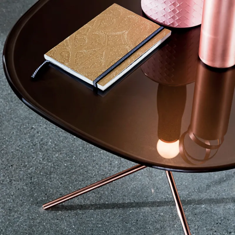 Sovet Italia Genius Table basse design en verre et métal> Table De Salon