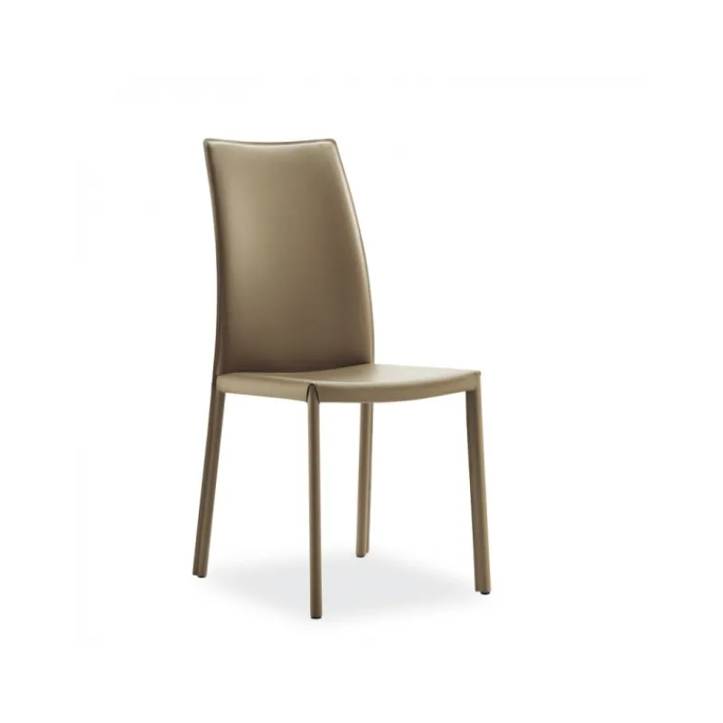 Airnova Giada Chaise de salle à manger en croûte de cuir> Chaise De Salle à Manger