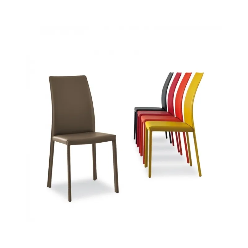 Airnova Giada Chaise de salle à manger en croûte de cuir> Chaise De Salle à Manger