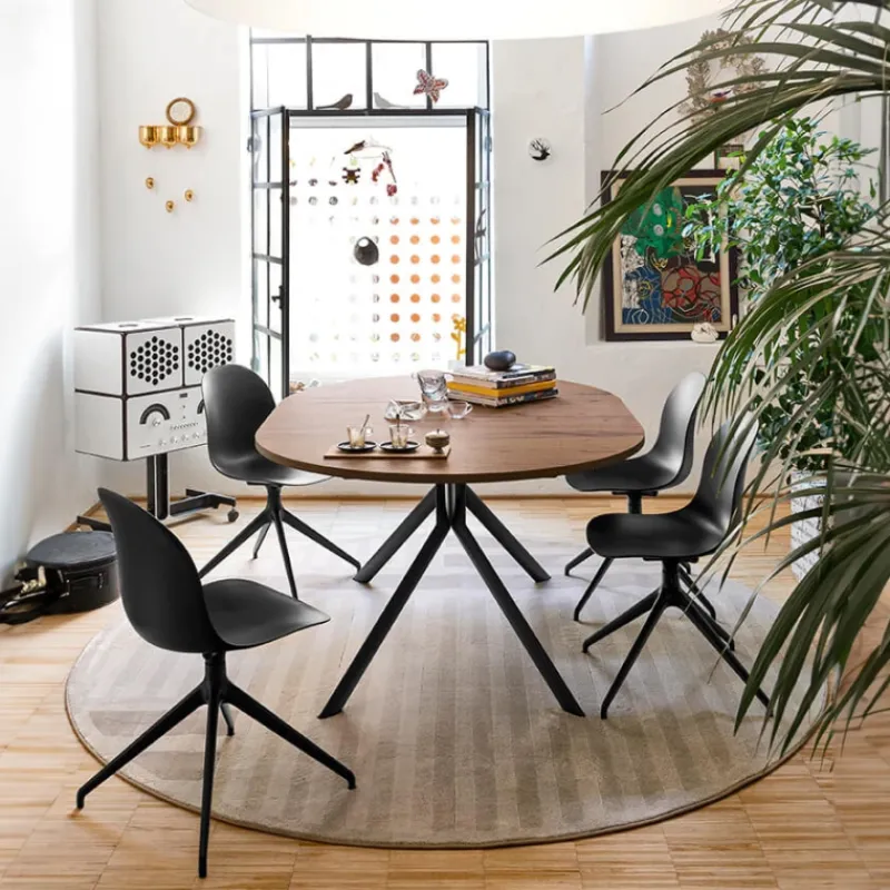 Giove Connubia® Table ovale extensible en mélaminé> Table De Cuisine|Table De Salle à Manger