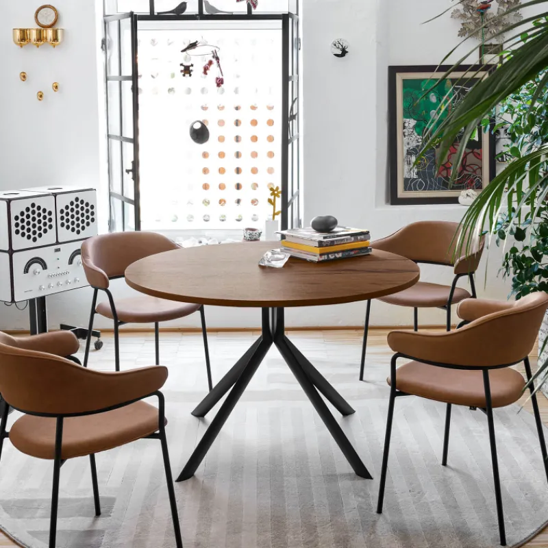 Giove Connubia® Table ronde extensible en mélaminé> Table De Cuisine