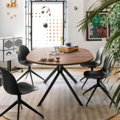 Giove Connubia® Table ronde extensible en mélaminé><noscript><img width=