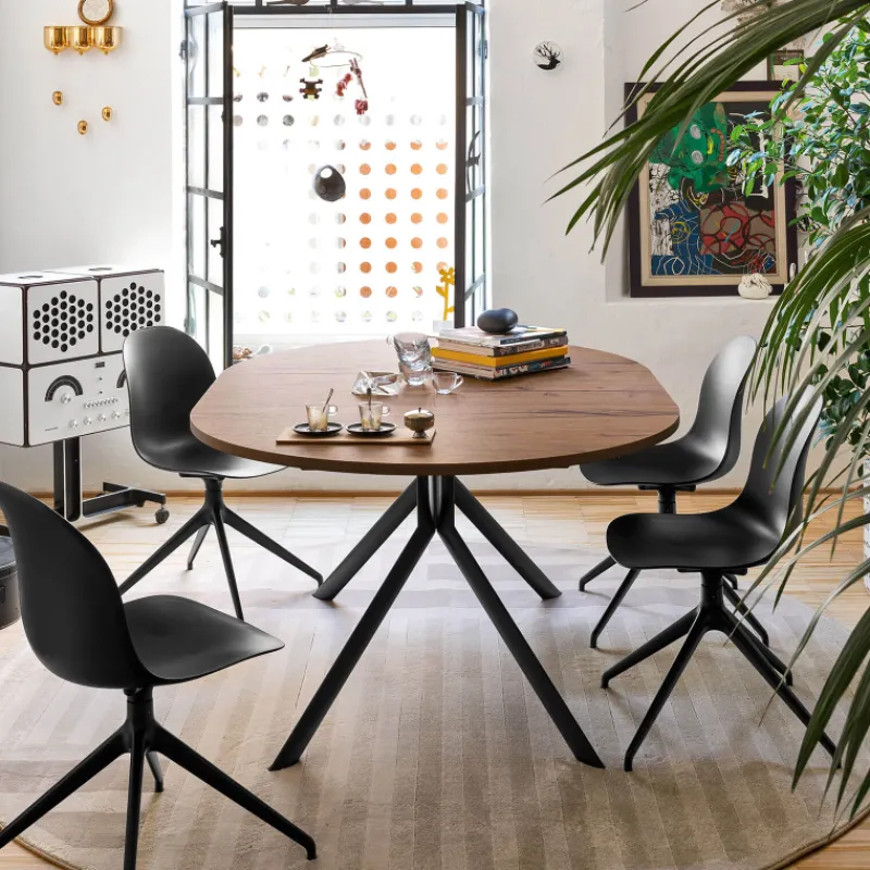 Giove Connubia® Table ronde extensible en mélaminé> Table De Cuisine