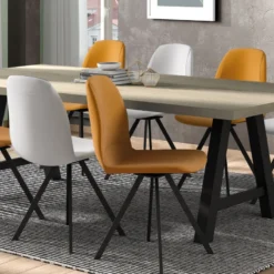Perfecta Girona Chaise moderne coque pivotante en simili> Chaise Pour Chambre|Chaise De Cuisine