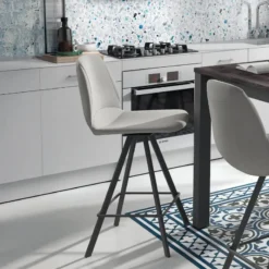 Perfecta Girona Tabouret snack pivotant moderne en simili> Tabouret Snack (assise +/- 65 Cm)|Tabouret De Bar (assise +/- 80 Cm)