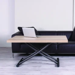Altacom Géniale Table basse relevable petit espace en mélaminé><noscript><img width=