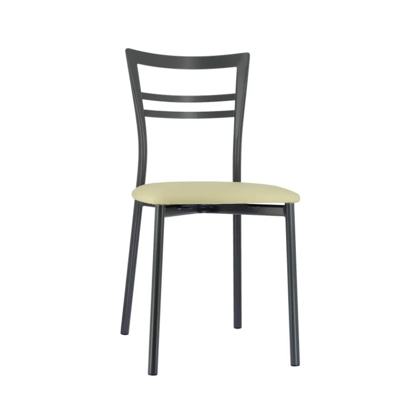 Go 1419 Chaise de cuisine rembourrée en synthétique et métal> Chaise De Cuisine