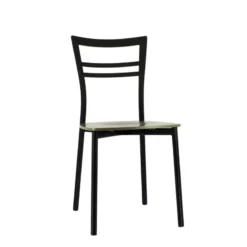 Go Connubia® Chaise contemporaine en métal et assise multiplis bois><noscript><img width=