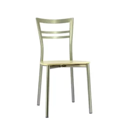 Go Connubia® Chaise contemporaine en métal et assise multiplis bois><noscript><img width=